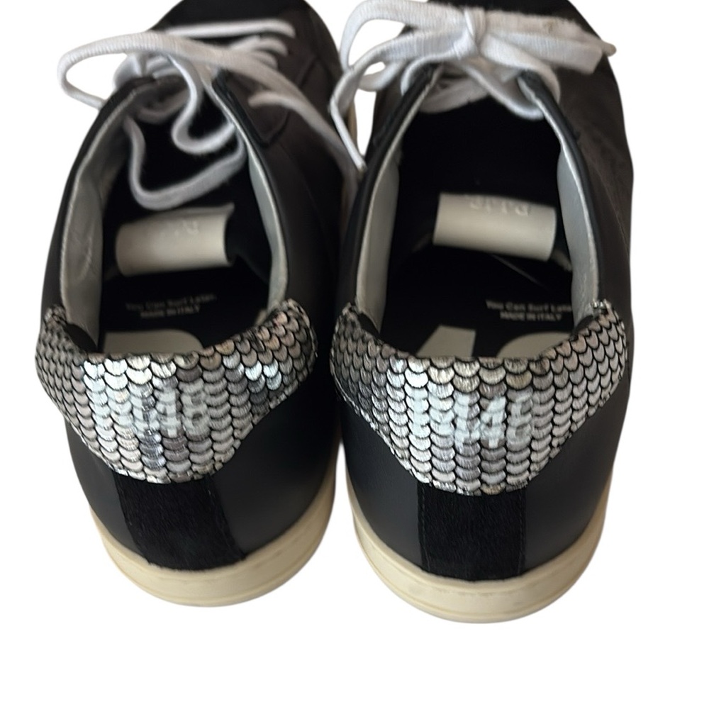 P448 Made in Italy Black Suede with Silver Metallic accent,W42=11.5/12, M=9.5-10